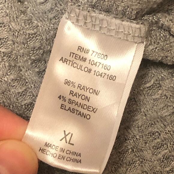 Revolve Chaser Gray Textured Waffle Knit Pullover Sweater Size XL - Picture 10 of 11